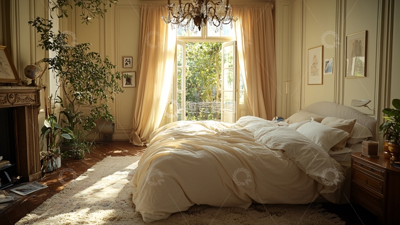 高清大图下载【趣麦麦图】温馨阳光的卧室