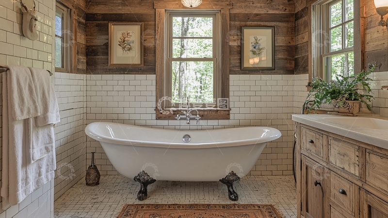 高清大图下载【趣麦麦图】乡村风格浴室