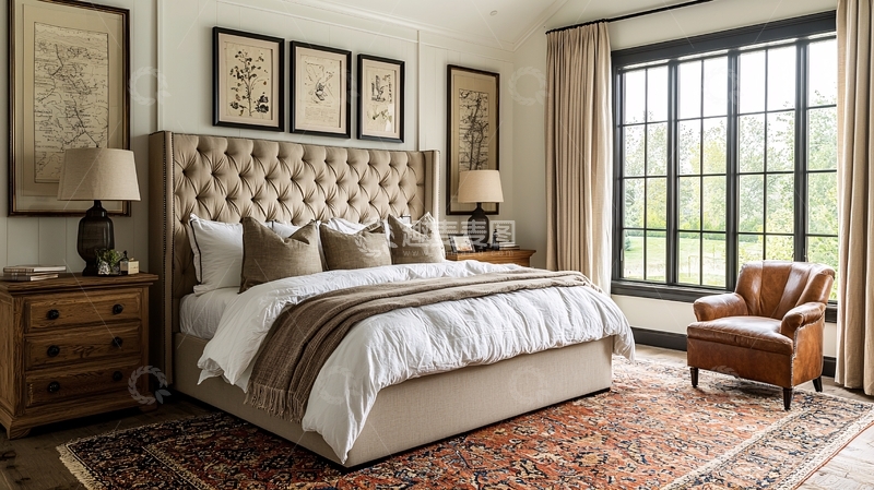高清大图下载【趣麦麦图】豪华复古风卧室