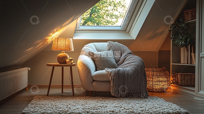 高清大图下载【趣麦麦图】阁楼休闲区温馨舒适