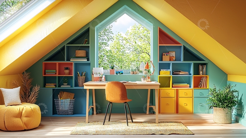 高清大图下载【趣麦麦图】阁楼儿童房设计
