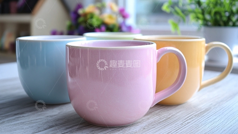 高清大图下载【趣麦麦图】简约陶瓷马克杯
