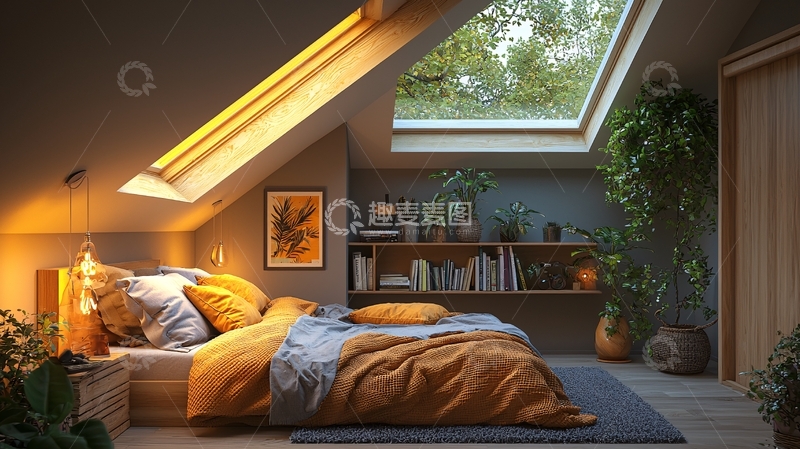 高清大图下载【趣麦麦图】阁楼卧室设计