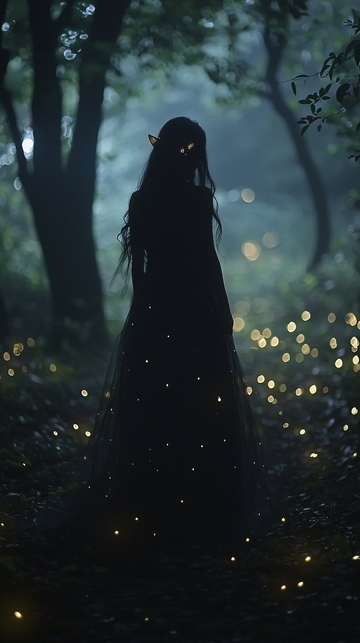 黑暗森林中的神秘女子