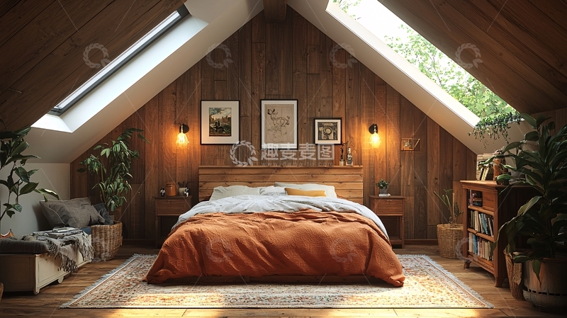 高清大图下载【趣麦麦图】阁楼卧室设计