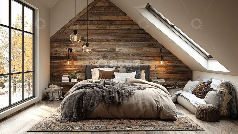 高清大图下载【趣麦麦图】阁楼卧室