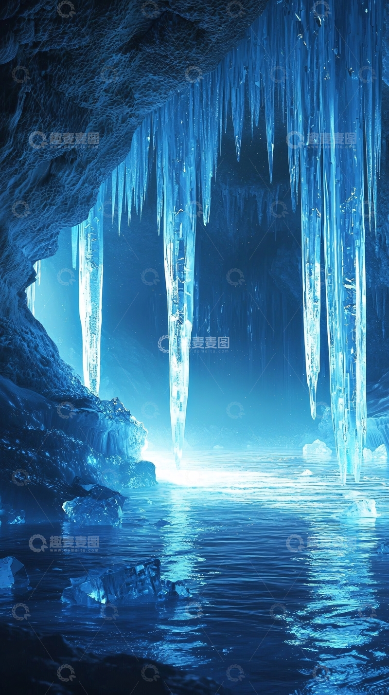 高清大图下载【趣麦麦图】冰洞