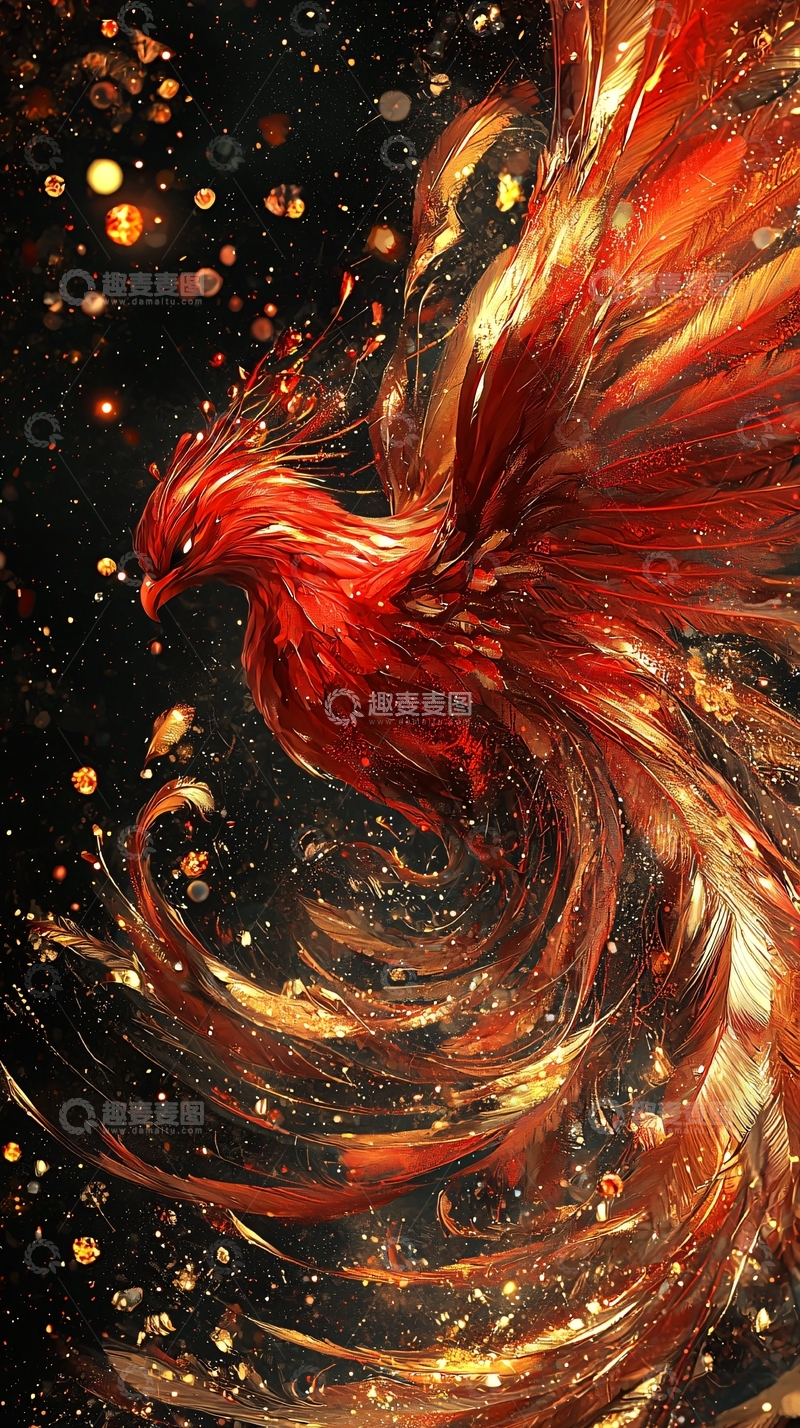 高清大图下载【趣麦麦图】火凤凰