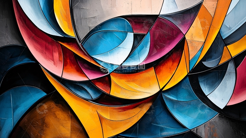 高清大图下载【趣麦麦图】抽象艺术色彩碰撞