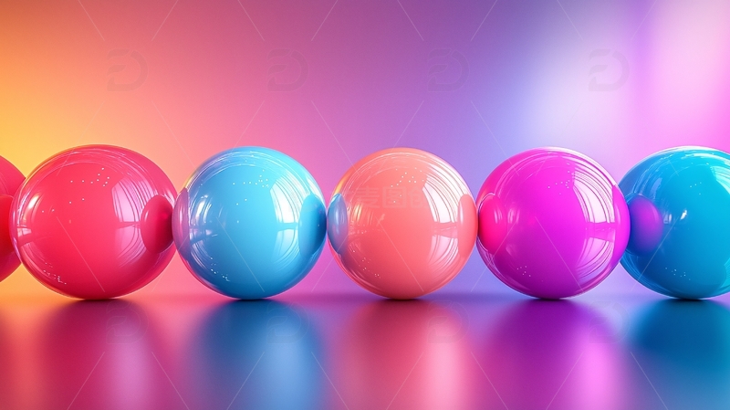 高清大图下载【趣麦麦图】彩色球体排列