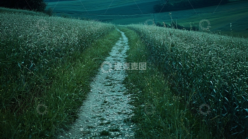 高清大图下载【趣麦麦图】田间小路
