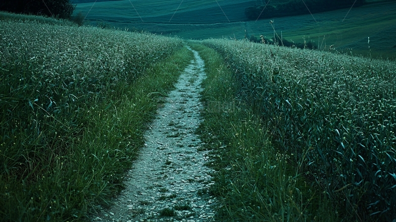 高清大图下载【趣麦麦图】田间小路