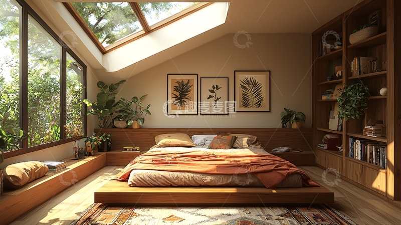 高清大图下载【趣麦麦图】阳光洒满卧室