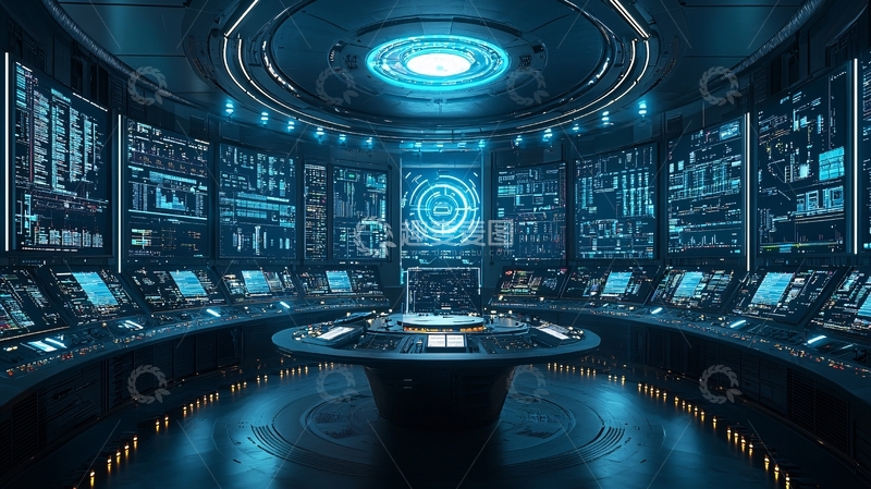高清大图下载【趣麦麦图】未来科技控制中心
