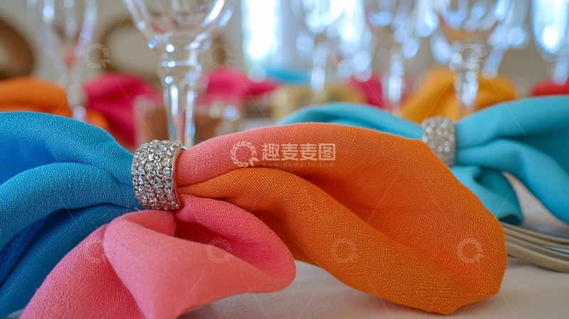 高清大图下载【趣麦麦图】彩色餐巾