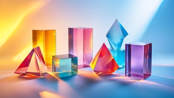 彩色透明几何体