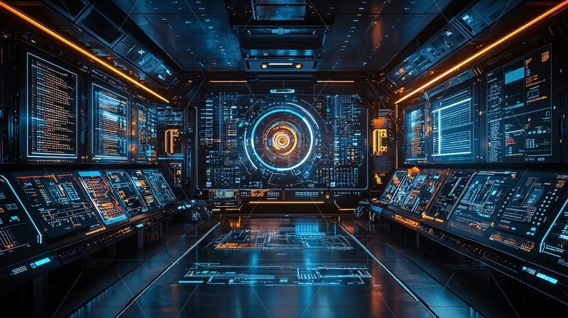 高清大图下载【趣麦麦图】未来科技感控制室