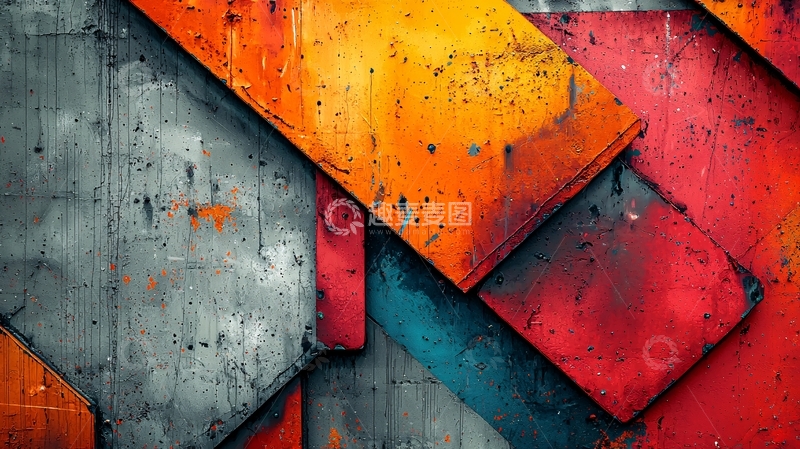 高清大图下载【趣麦麦图】抽象几何色块