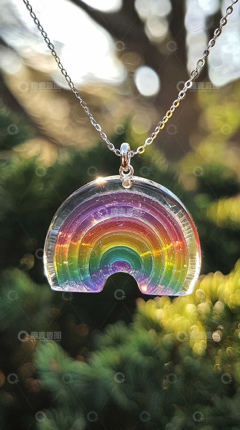 高清大图下载【趣麦麦图】彩虹项链