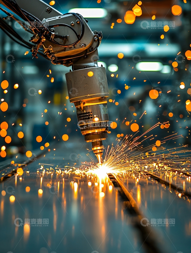 高清大图下载【趣麦麦图】工业机器人焊接5