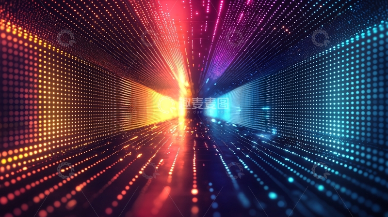 高清大图下载【趣麦麦图】彩色数据流通道