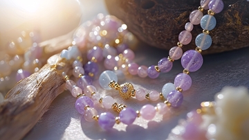 阳光下彩色宝石项链