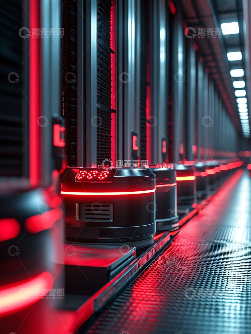 高清大图下载【趣麦麦图】未来感机器人仓库