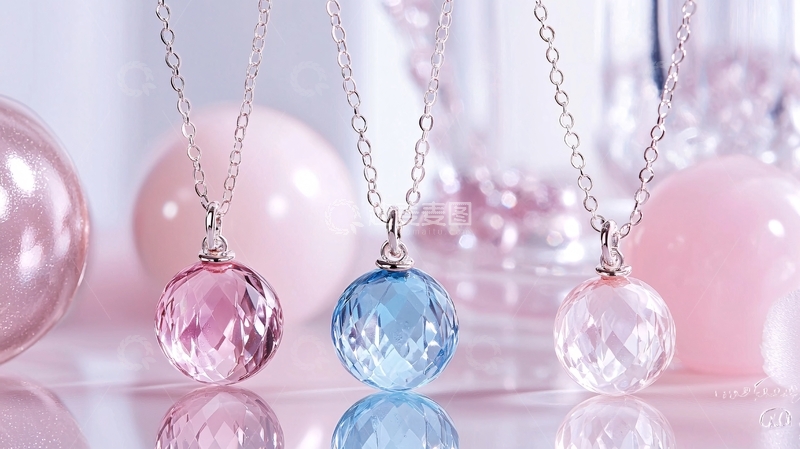 高清大图下载【趣麦麦图】水晶球项链
