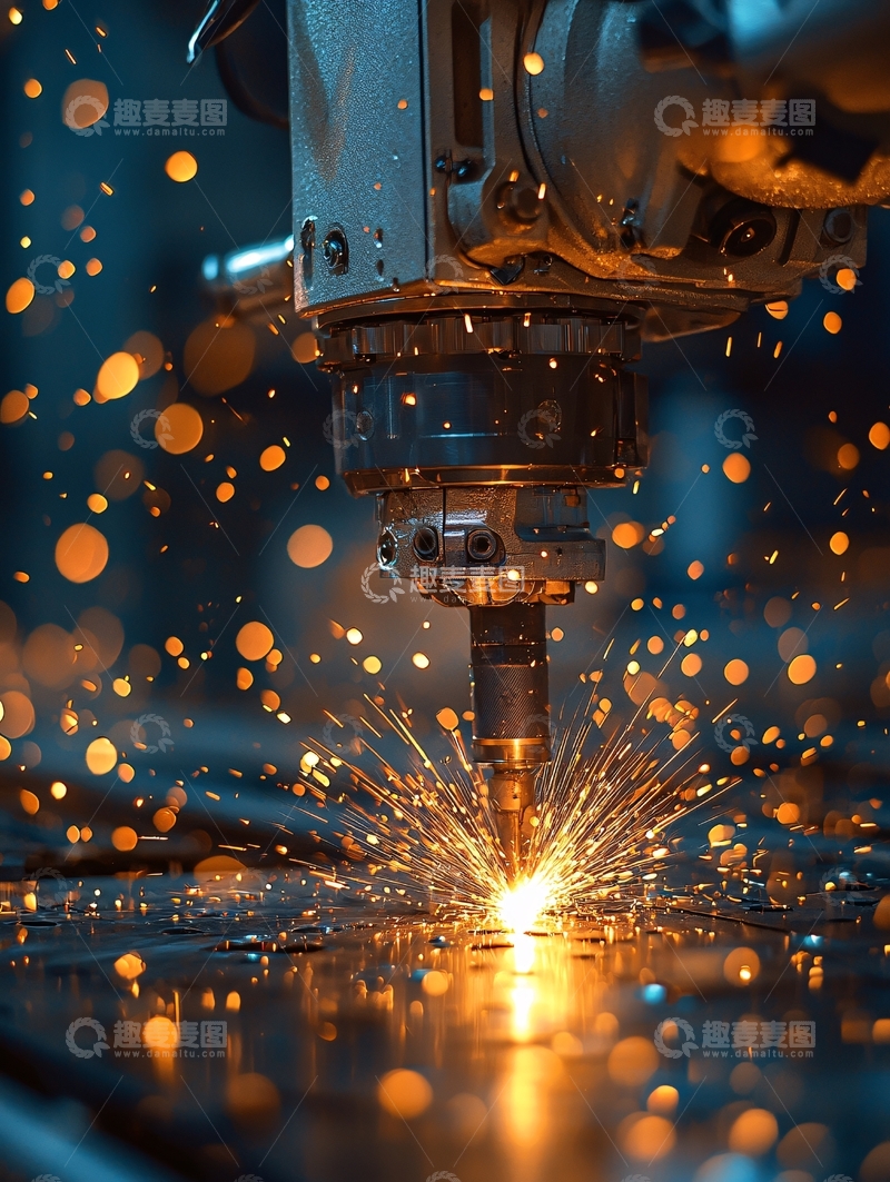 高清大图下载【趣麦麦图】金属切割火花四溅