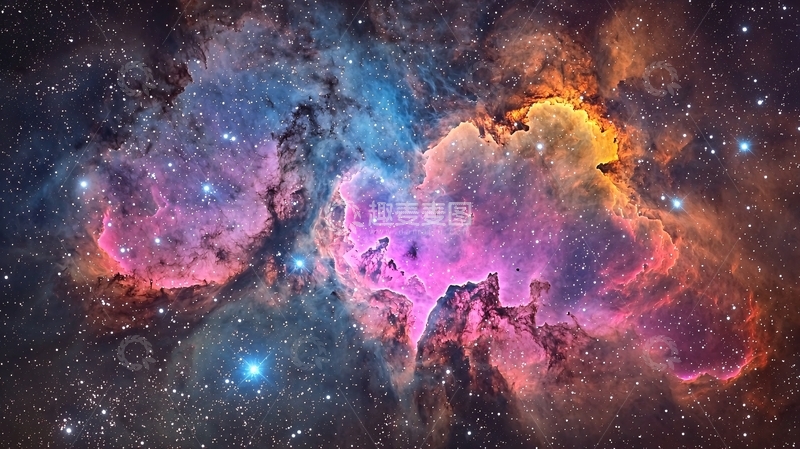 高清大图下载【趣麦麦图】绚丽多彩的宇宙星云