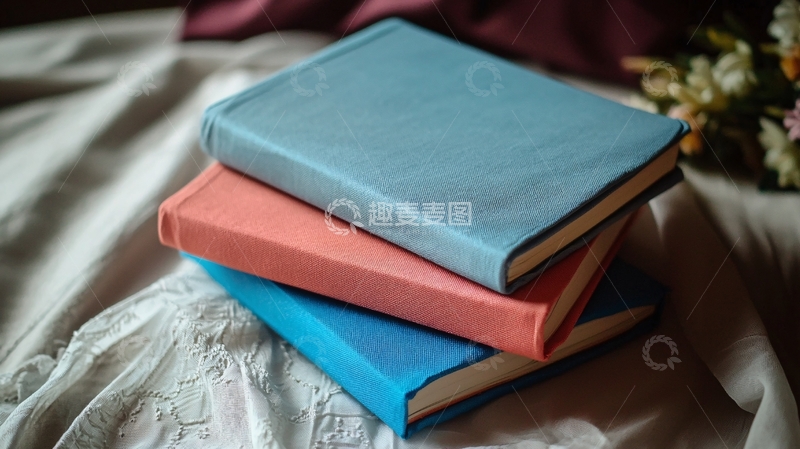 高清大图下载【趣麦麦图】三本颜色柔和的笔记本