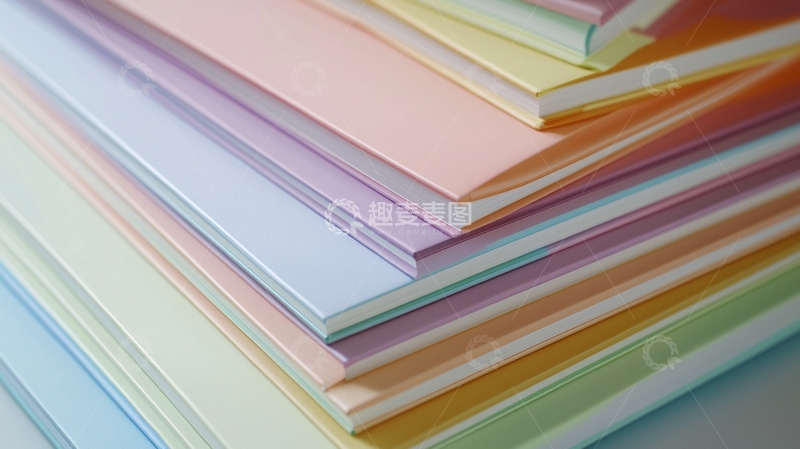 高清大图下载【趣麦麦图】彩色笔记本堆叠