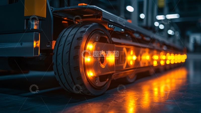 高清大图下载【趣麦麦图】科技感运输车轮轴线