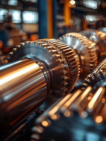 金属齿轮工业机械特写