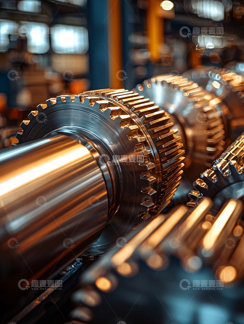 高清大图下载【趣麦麦图】金属齿轮工业机械特写