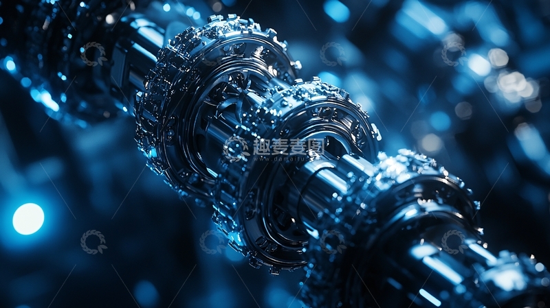 高清大图下载【趣麦麦图】未来科技感的机械结构特写