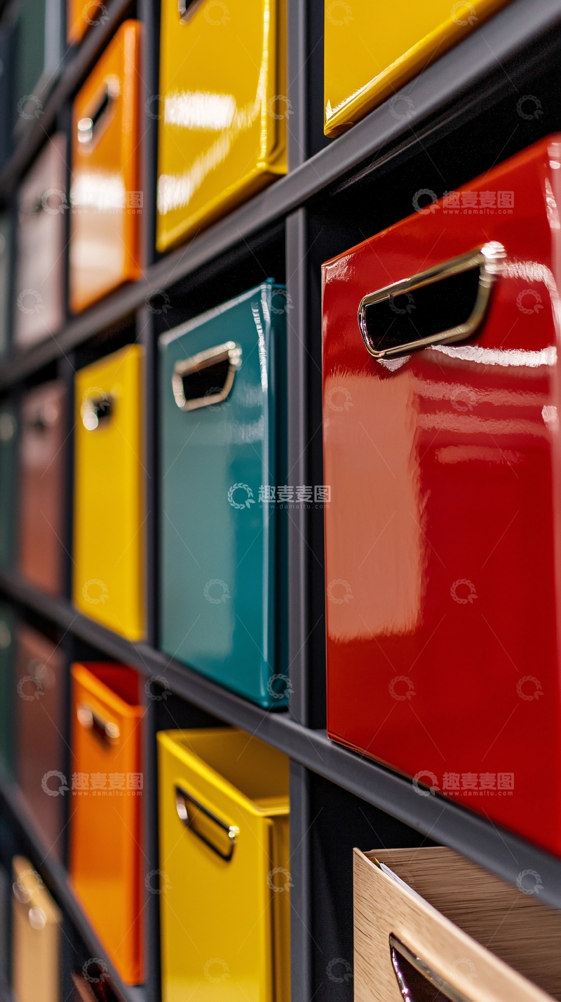 高清大图下载【趣麦麦图】彩色收纳盒