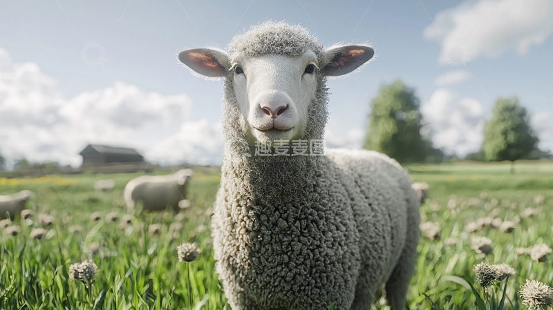高清大图下载【趣麦麦图】绵羊近景