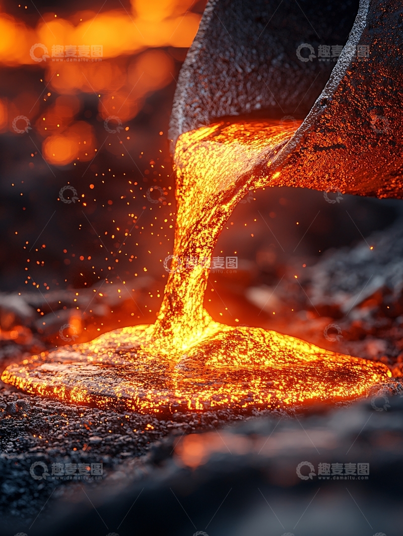 高清大图下载【趣麦麦图】熔岩倾泻而下