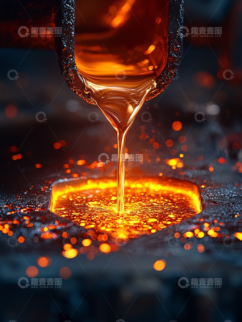高清大图下载【趣麦麦图】熔融金属浇铸