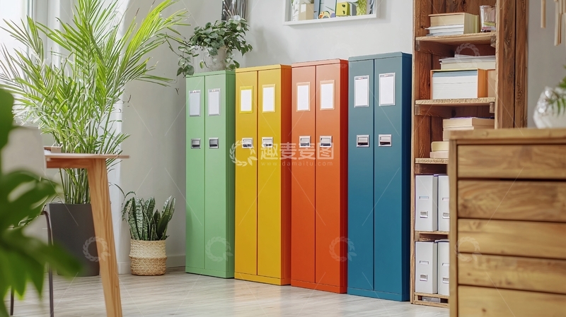 高清大图下载【趣麦麦图】彩色文件柜