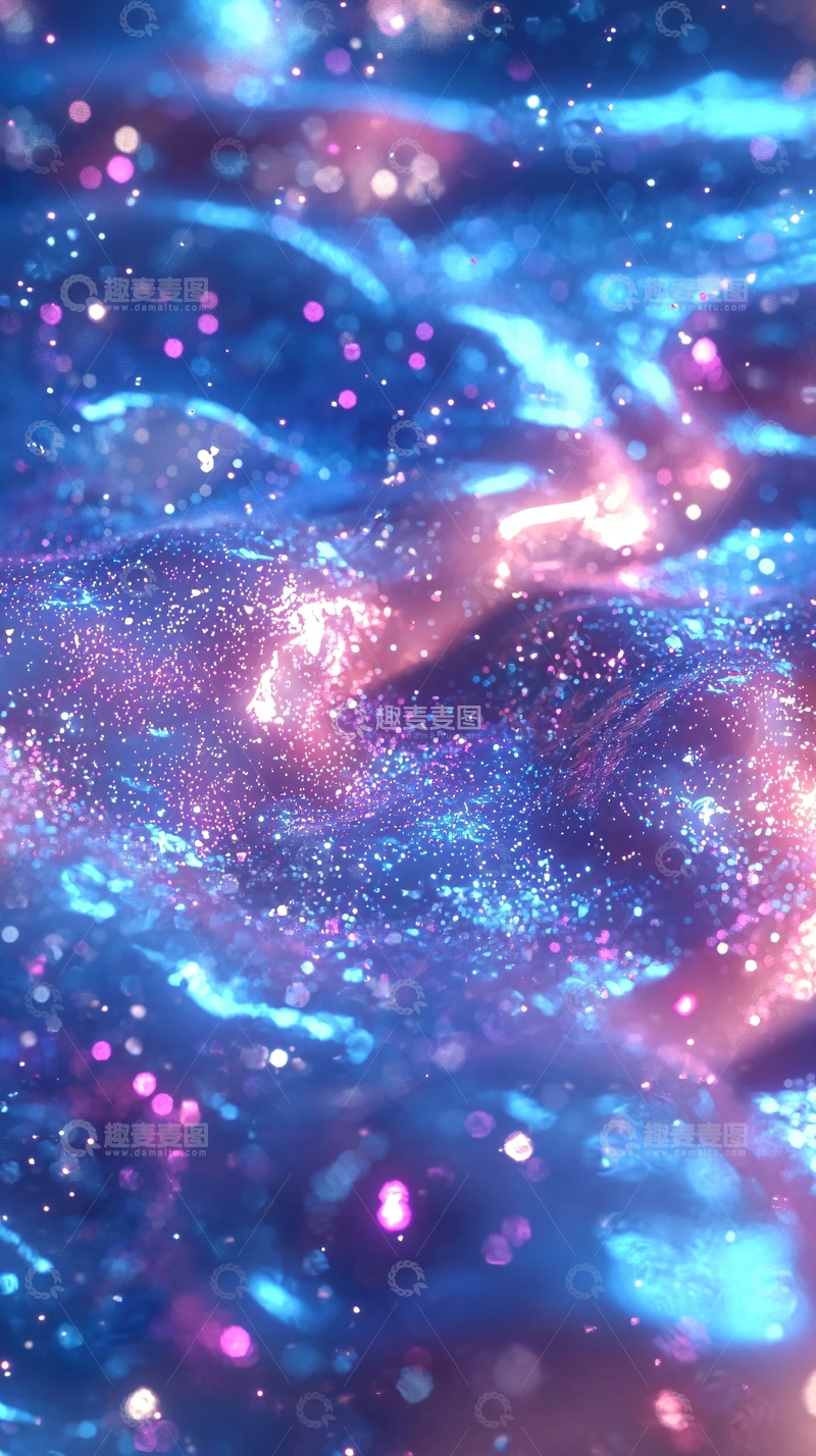 高清大图下载【趣麦麦图】梦幻蓝色波光粼粼