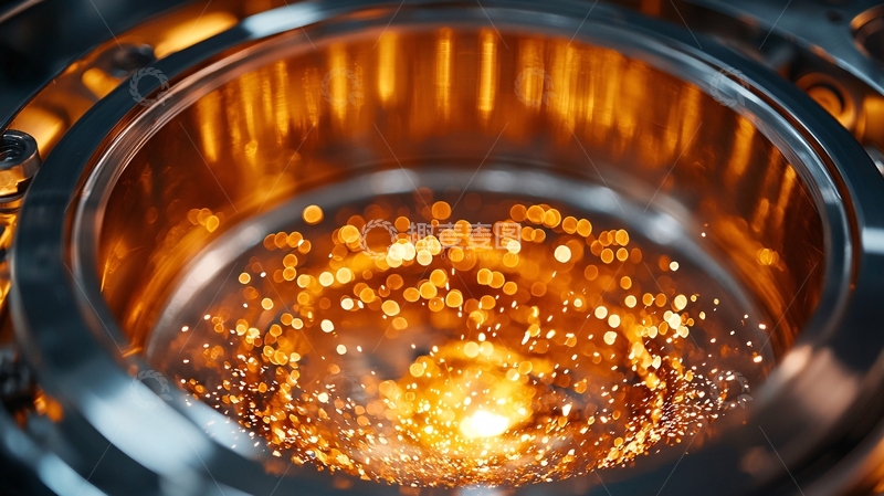 高清大图下载【趣麦麦图】金色液体中的气泡特写