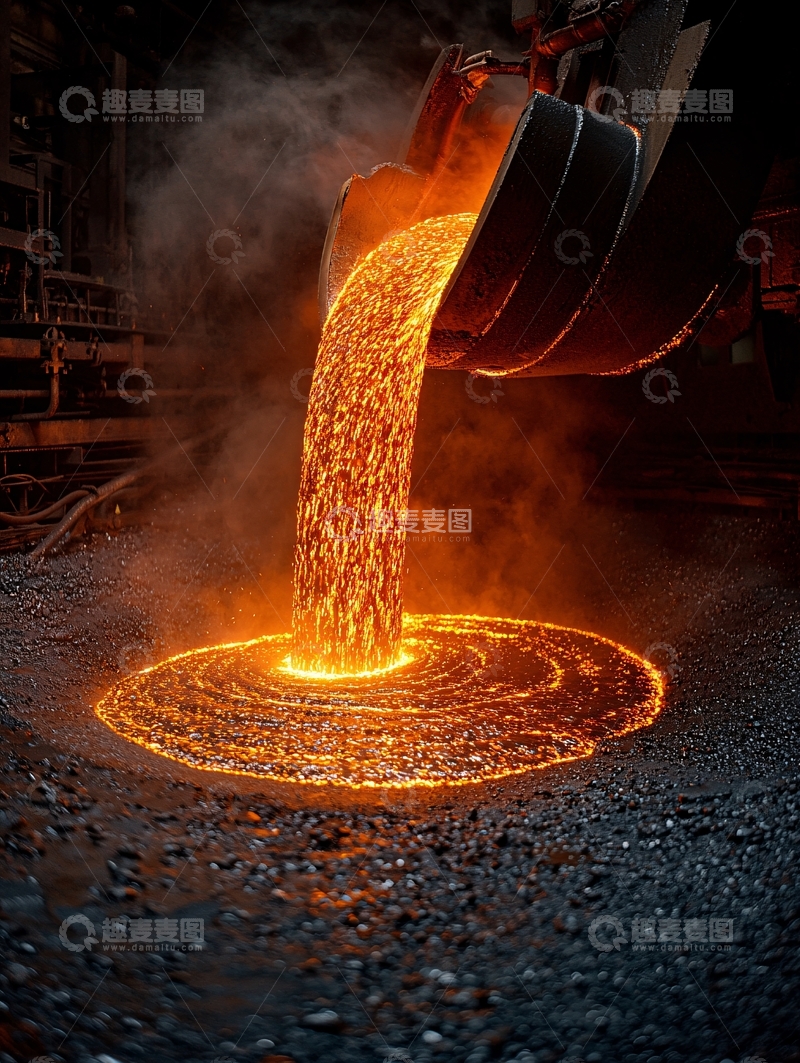 高清大图下载【趣麦麦图】炽热熔岩倾泻而下