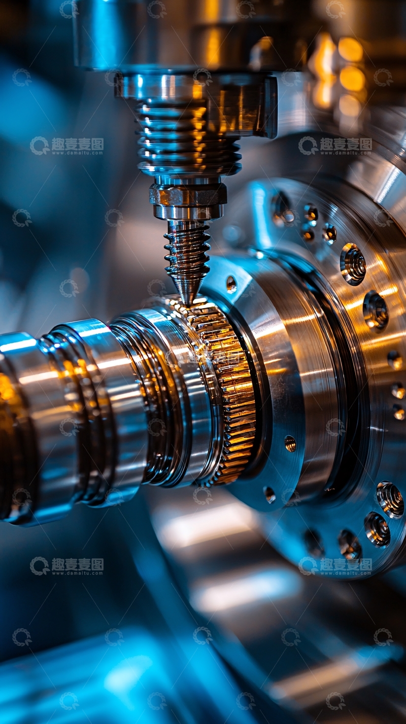 高清大图下载【趣麦麦图】精密金属零件加工场景
