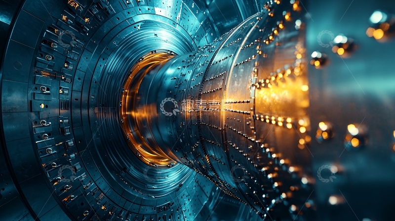 高清大图下载【趣麦麦图】蓝色金属科技感机械结构