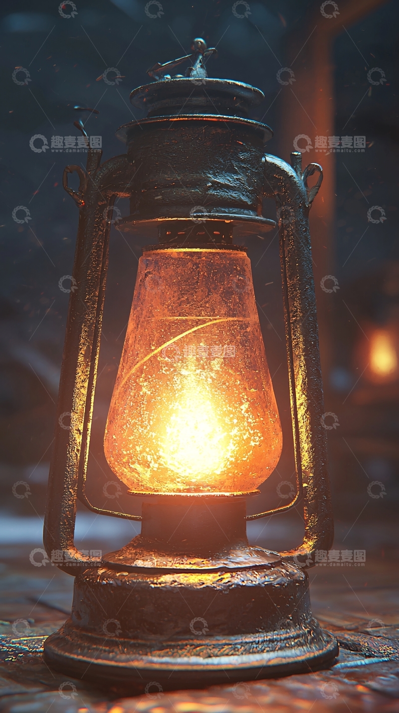高清大图下载【趣麦麦图】复古煤油灯
