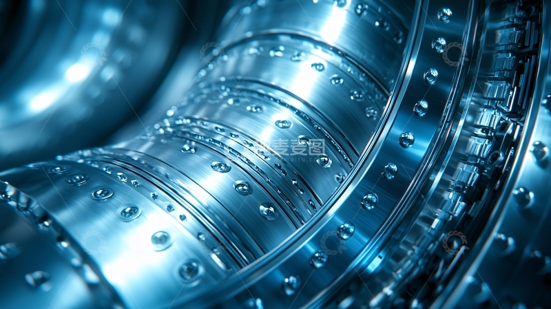 高清大图下载【趣麦麦图】蓝色金属管道