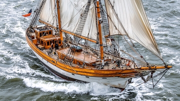 航海帆船木质船体