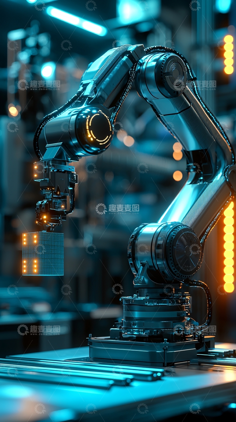 高清大图下载【趣麦麦图】工业机械臂特写